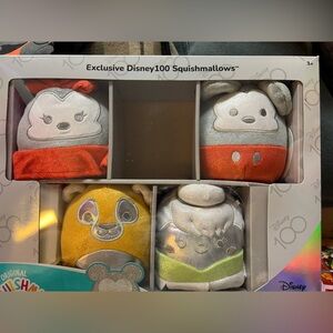 Disney Squishmallows Character Collection in Red, Blue, Silver, Yellow